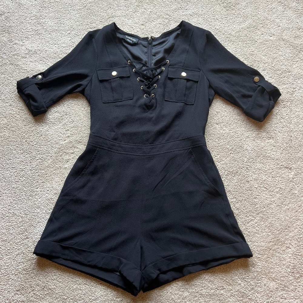 Bebe Black Romper - Size Small